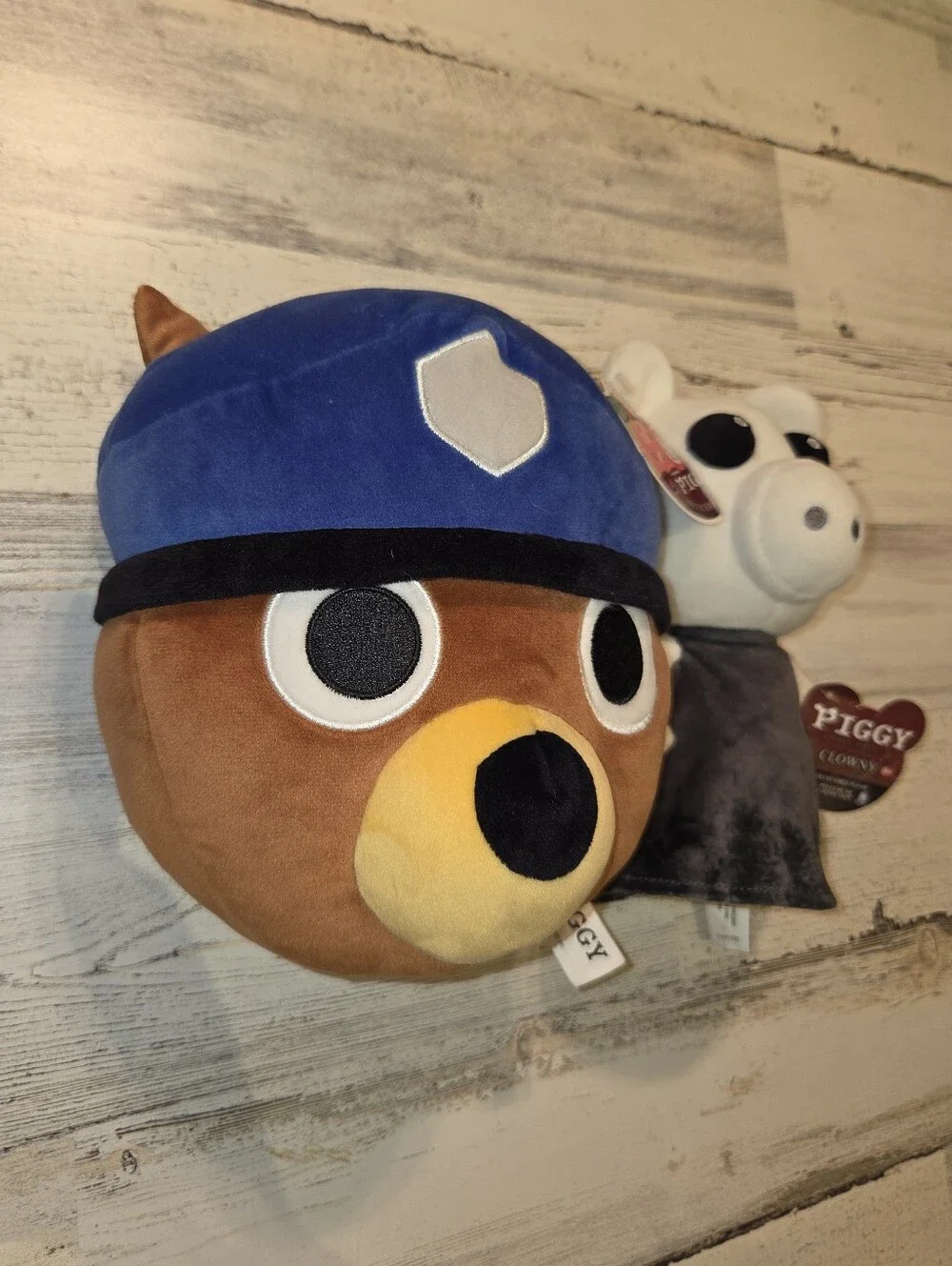 New Piggy Plush Duo — White Pig & Officer Bear (Piggy Series) Roblox Stuffed Toy
